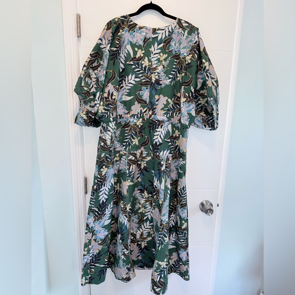 Megan Park - Chambray Print Dress - L - Picture 4 of 4